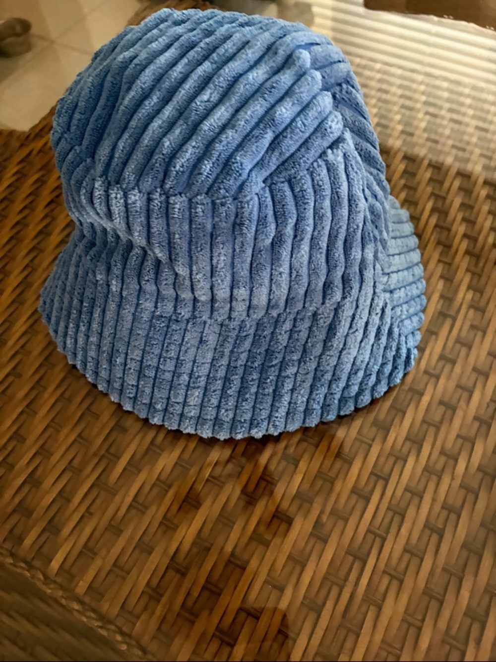 Frankie Cord Bucket Hat in Sky Blue